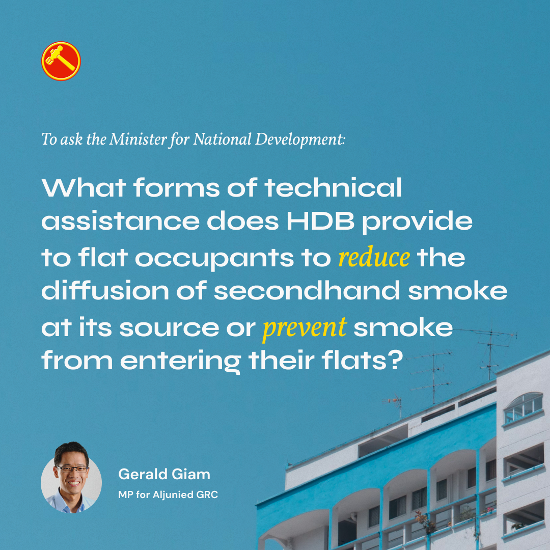 Reducing second-hand smoke flowing into flats