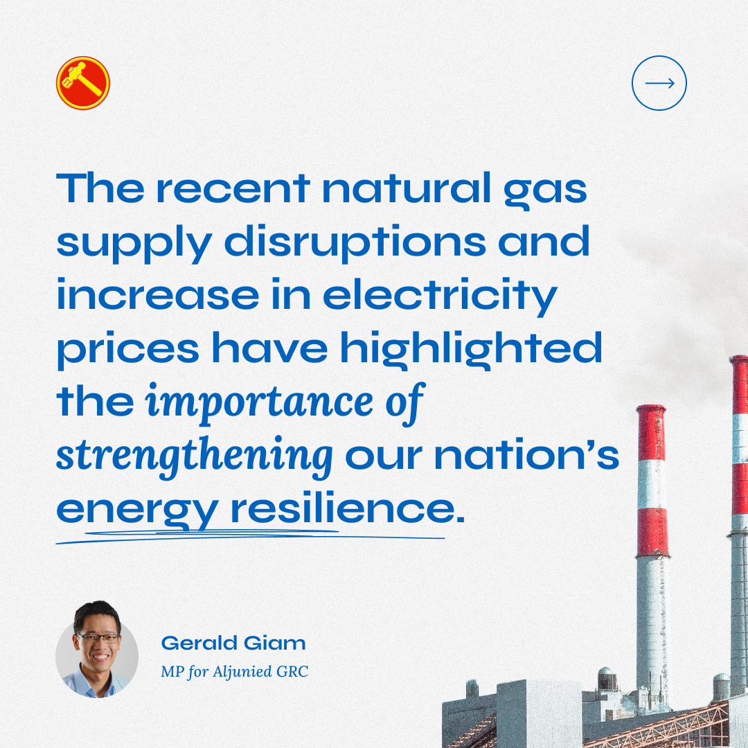 Energy resilience and Singapore’s energy transition
